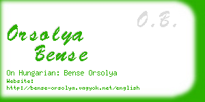 orsolya bense business card